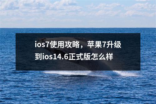 ios7使用攻略，苹果7升级到ios14.6正式版怎么样