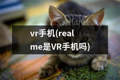 vr手机(realme是VR手机吗)