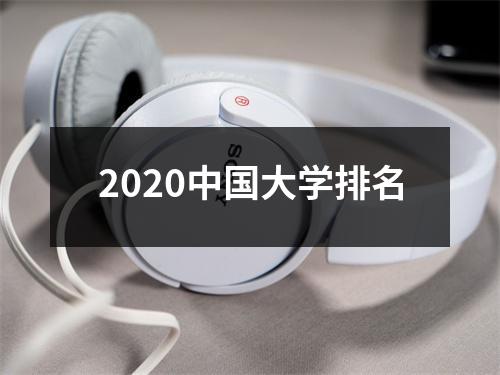 2020中国大学排名