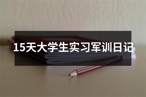 15天大学生实习军训日记