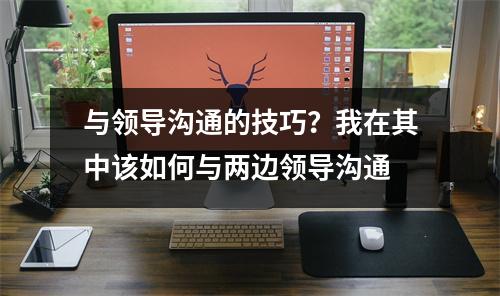 与领导沟通的技巧？我在其中该如何与两边领导沟通