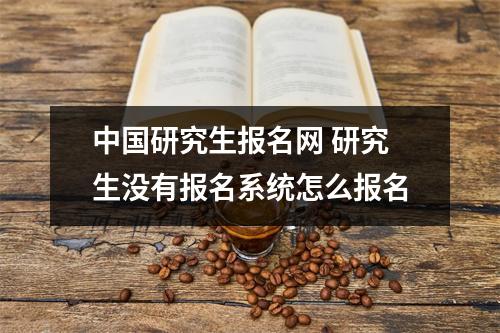 中国研究生报名网 研究生没有报名系统怎么报名