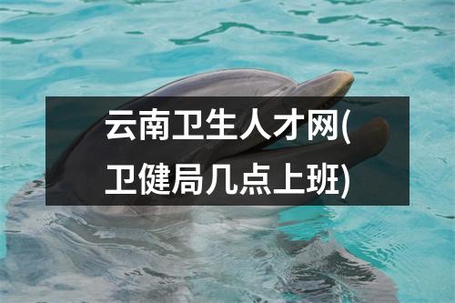 云南卫生人才网(卫健局几点上班)