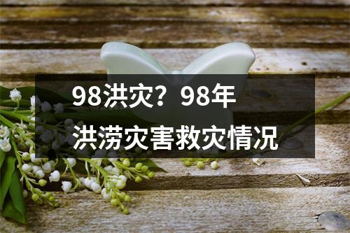 98洪灾？98年洪涝灾害救灾情况
