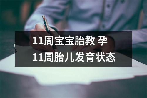 11周宝宝胎教 孕11周胎儿发育状态