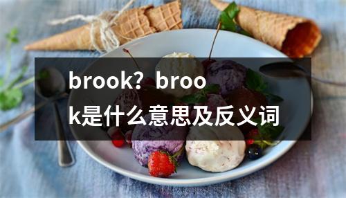 brook？brook是什么意思及反义词