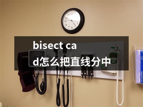 bisect cad怎么把直线分中