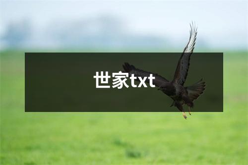 世家txt
