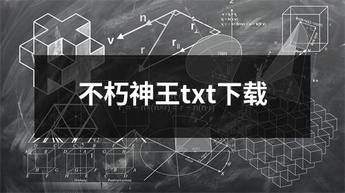不朽神王txt下载