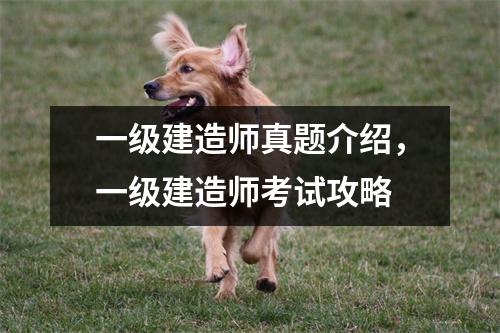 一级建造师真题介绍，一级建造师考试攻略