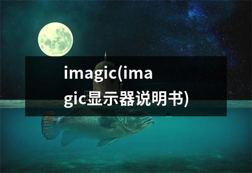 imagic(imagic显示器说明书)