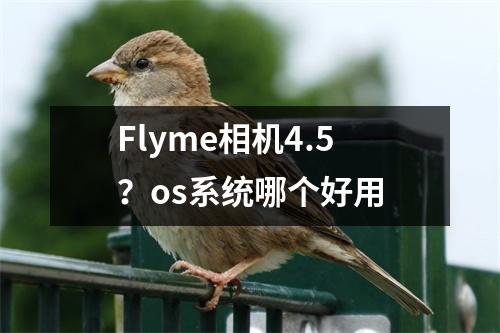 Flyme相机4.5？os系统哪个好用