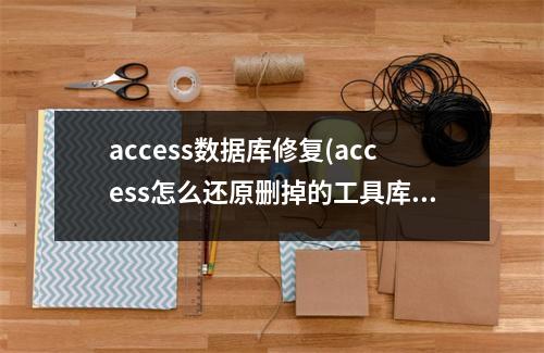 access数据库修复(access怎么还原删掉的工具库)