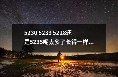 5230 5233 5228还是5235呢太多了长得一样又不知怎么区别