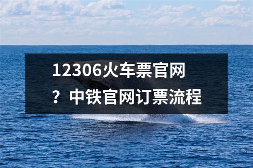 12306火车票官网？中铁官网订票流程