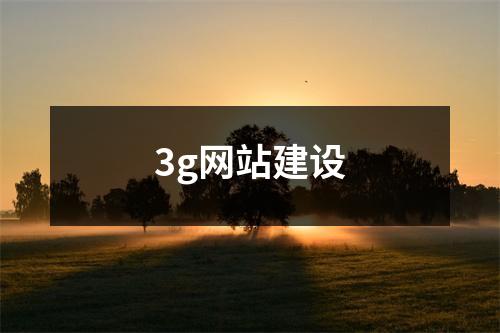 3g网站建设