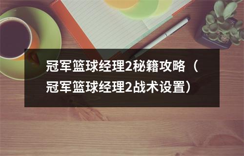 冠军篮球经理2秘籍攻略（冠军篮球经理2战术设置）