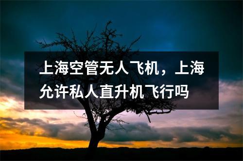 上海空管无人飞机，上海允许私人直升机飞行吗