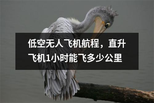 低空无人飞机航程，直升飞机1小时能飞多少公里