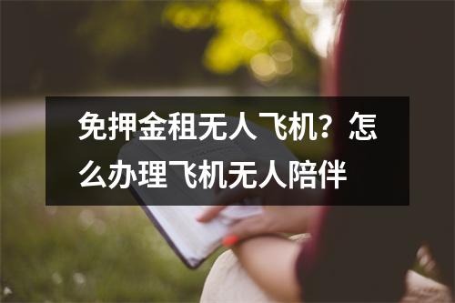 免押金租无人飞机？怎么办理飞机无人陪伴