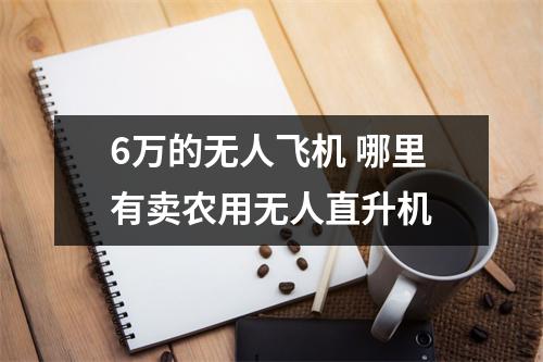 6万的无人飞机 哪里有卖农用无人直升机