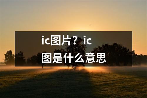 ic图片？ic图是什么意思