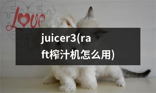 juicer3(raft榨汁机怎么用)