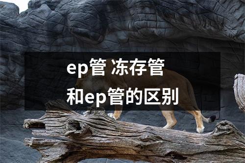 ep管 冻存管和ep管的区别
