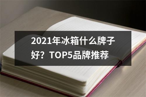 2021年冰箱什么牌子好？TOP5品牌推荐